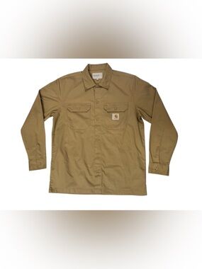 Carhartt long sleeve beige/tan work shirt